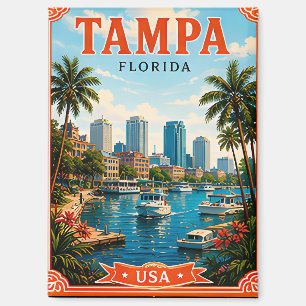 🌴 Tampa Florida Wasserfront Urlaubserinnerung 🌴 Magnet