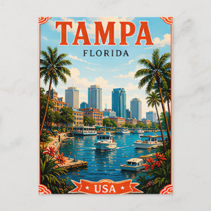 🌴 Tampa Florida Wasserfront Urlaubserinnerung 🌴 Postkarte