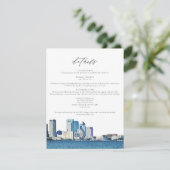 TAMPA FLORIDA Watercolor Skyline Details Karte (Stehend Vorderseite)