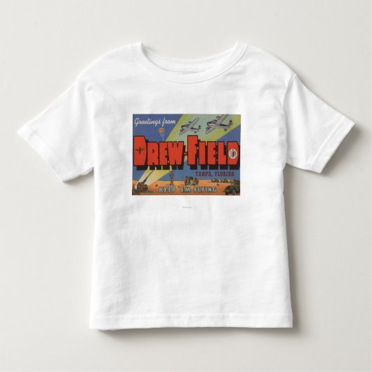 Tampa, Florida - zeichnete Feld - große Kleinkind T-shirt (Vorderseite)