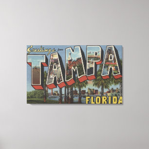 Tampa, FloridaLarge Buchstabe ScenesTampa, FL Leinwanddruck
