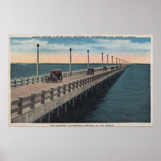 Tampa, FloridaView of Gandy BridgeTampa, FL Poster (Vorne)