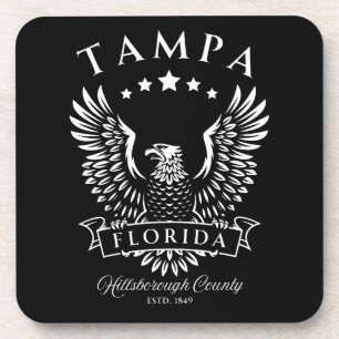 Tampa Hillsborough County Florida Vintage Adler Getränkeuntersetzer