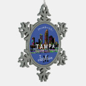 Tampa in Graffiti Schneeflocken Zinn-Ornament (Links)