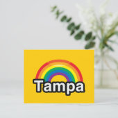 TAMPA LGBT PRIDE RAINBOW POSTKARTE (Stehend Vorderseite)