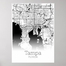 Tampa Map - Florida - City Map Poster