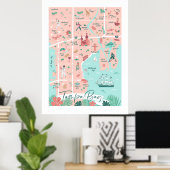 Tampa Map Print, 30"x40" Poster (Heimbüro)