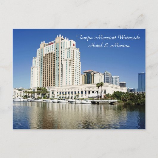 Tampa, Marriott, Waterside, Hotel & Marina Postkarte (Vorderseite)