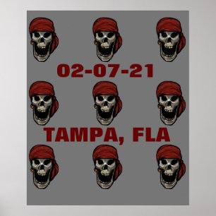 TAMPA SKULLS POSTER