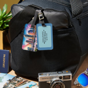 Tampa Skyline Abstrakt Art Gepäckanhänger