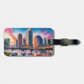Tampa Skyline Abstrakt Art Gepäckanhänger (Rückseite horizontal)