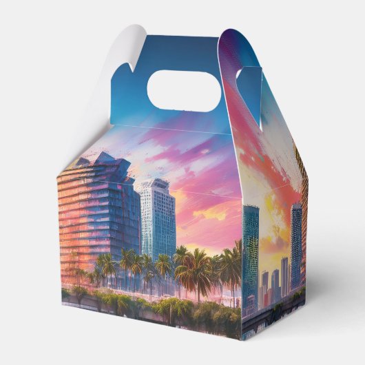 Tampa Skyline Abstrakt Art Geschenkschachtel (Rückseite)