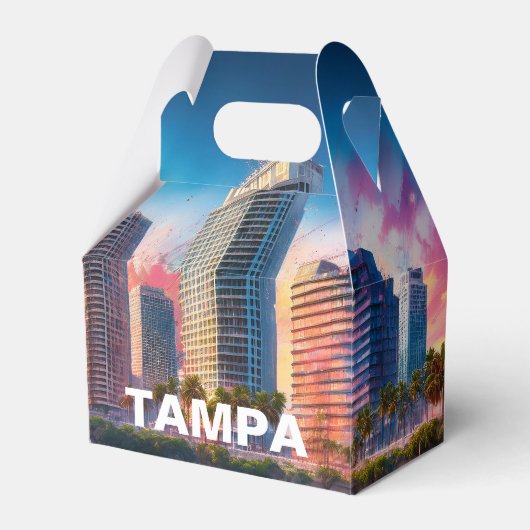 Tampa Skyline Abstrakt Art Geschenkschachtel (Vorderseite)