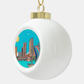 Tampa Skyline Florida USA Keramik Kugel-Ornament (Rechts)