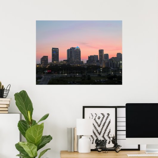 Tampa Skyline Poster (Heimbüro)