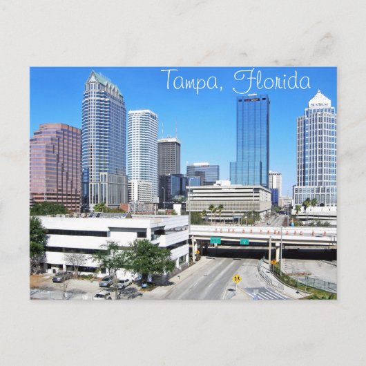 Tampa, Skyline von Florida aus Richtung Süden Postkarte (Vorderseite)
