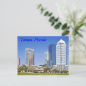 Tampa, Skyline von Florida Postkarte (Stehend Vorderseite)