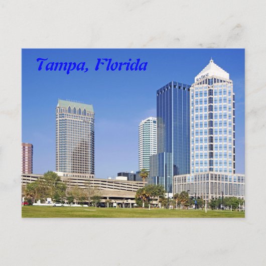 Tampa, Skyline von Florida Postkarte (Vorderseite)