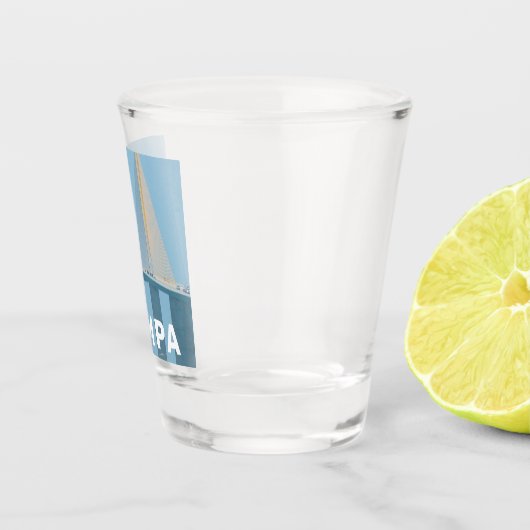 Tampa, Skyway-Foto von Florida Schnapsglas (Rechts)