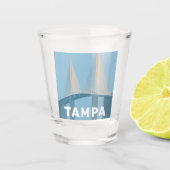 Tampa, Skyway-Foto von Florida Schnapsglas (Vorderseite)