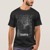 Tampa-Stadtkarte (GROSSDRUCK) T-Shirt (Vorderseite)