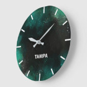 Tampa Time Zone Newsroom Wall Große Wanduhr (Winkel)