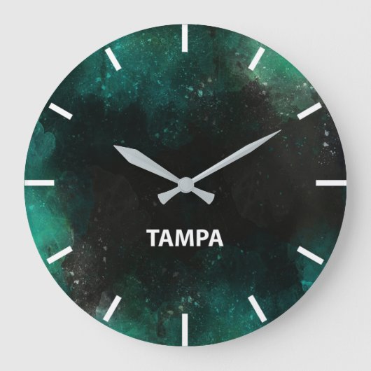 Tampa Time Zone Newsroom Wall Große Wanduhr (Vorderseite)