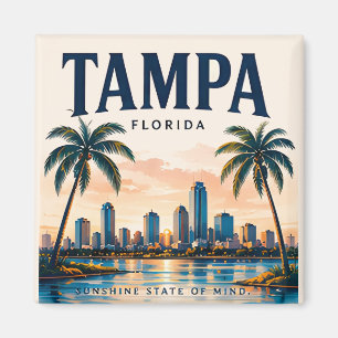 Tampa Waterfront Skyline Magnet