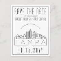 Tampa Wedding | Stilisierte Skyline Save the Date
