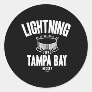 Tampa Y Lightning Hockey Puck Blau Offiziell Lizen Runder Aufkleber