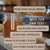 Tamper-deutliches Siegel Honey Jar Security Vinyl Etiketten