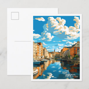 Tampere Finnland Vintage-Reiseillustration Postkarte
