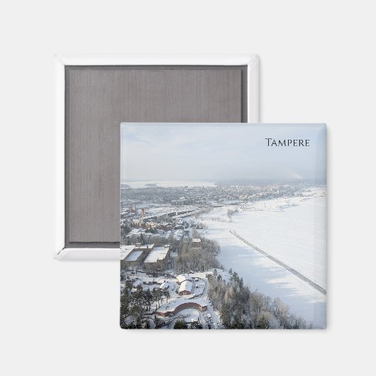 Tampere in Winter Magnet (Vorderseite/Rückseite)