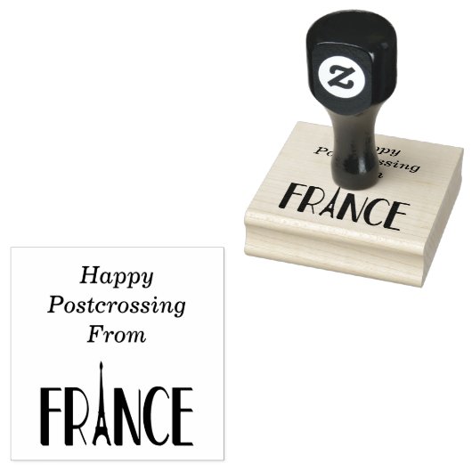 Tampon glückliche Postüberquerung durch Frankreich Gummistempel (Stempel)