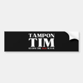Tampon Tim wird die Red Wave-Tim Walz 2024 stoppen Autoaufkleber (Vorne)