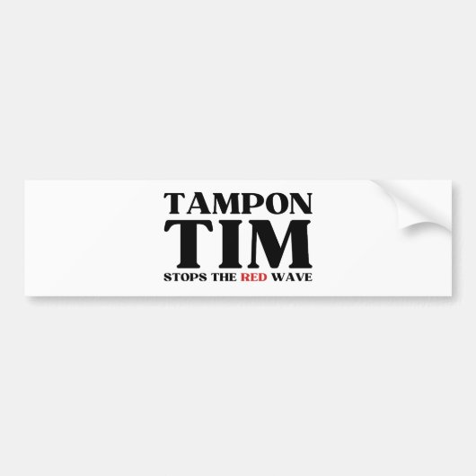Tampon Tim wird die Red Wave-Tim Walz 2024 stoppen Autoaufkleber (Vorne)