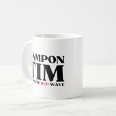 Tampon Tim wird die Red Wave-Tim Walz 2024 stoppen Kaffeetasse (Vorderseite Links)