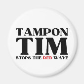 Tampon Tim wird die Red Wave-Tim Walz 2024 stoppen Magnet (Vorne)