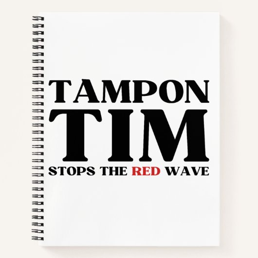 Tampon Tim wird die Red Wave-Tim Walz 2024 stoppen Notizblock (Vorderseite)
