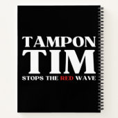 Tampon Tim wird die Red Wave-Tim Walz 2024 stoppen Notizblock (Rückseite)