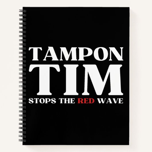 Tampon Tim wird die Red Wave-Tim Walz 2024 stoppen Notizblock (Vorderseite)