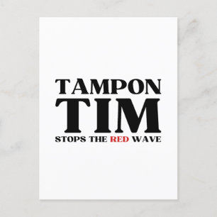 Tampon Tim wird die Red Wave-Tim Walz 2024 stoppen Postkarte