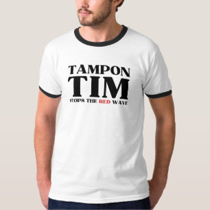 Tampon Tim wird die Red Wave-Tim Walz 2024 stoppen T-Shirt