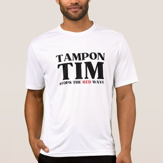 Tampon Tim wird die Red Wave-Tim Walz 2024 stoppen T-Shirt (Vorderseite)