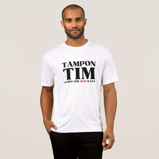 Tampon Tim wird die Red Wave-Tim Walz 2024 stoppen T-Shirt (Vorne ganz)
