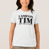 Tampon Tim wird die Red Wave-Tim Walz 2024 stoppen Tri-Blend Shirt (Vorderseite)