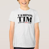 Tampon Tim wird die Red Wave-Tim Walz 2024 stoppen Tri-Blend Shirt (Vorderseite)