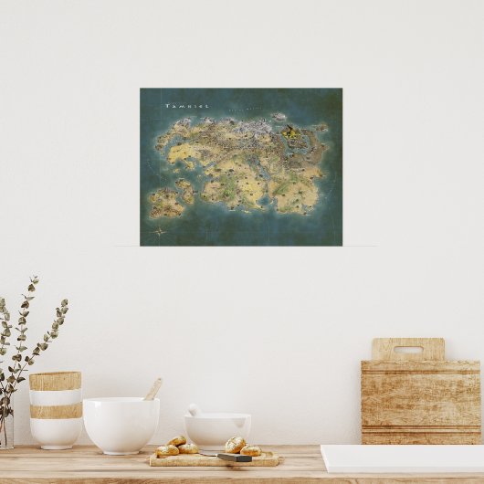 Tamriel Map Poster (Küche)