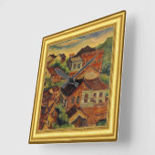 Tamsui, Chen Cheng-Po Painting, Taiwan, Gerahmt Quadratische Wanduhr (Winkel)