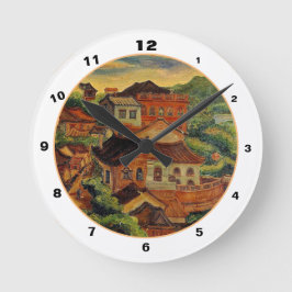 Tamsui & Chen Cheng-Po /Taiwan vintage art fashion Runde Wanduhr